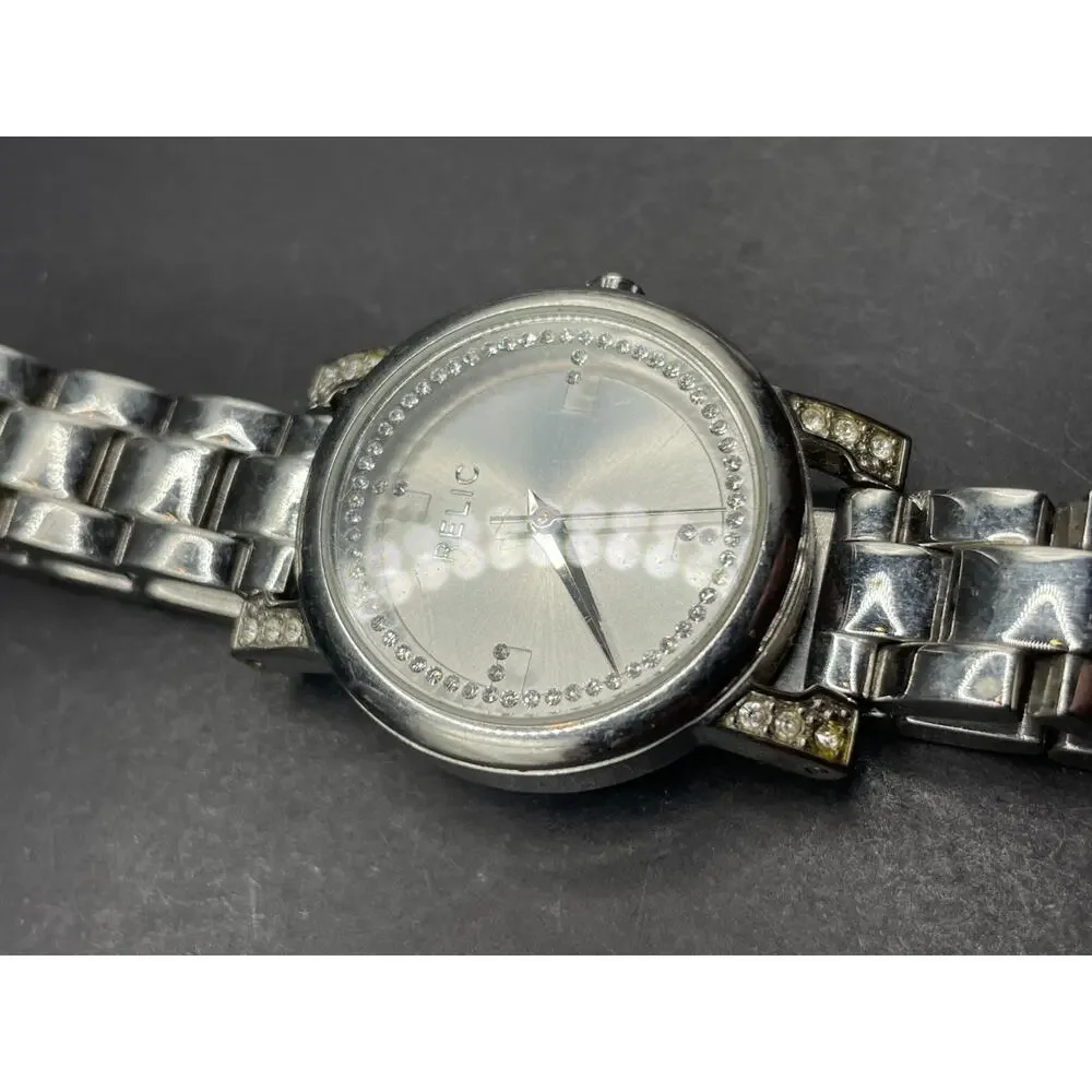 Relic ZR34149 Diamond Style Crystal Women's Stainless Steel 30M WR Quartz Watch